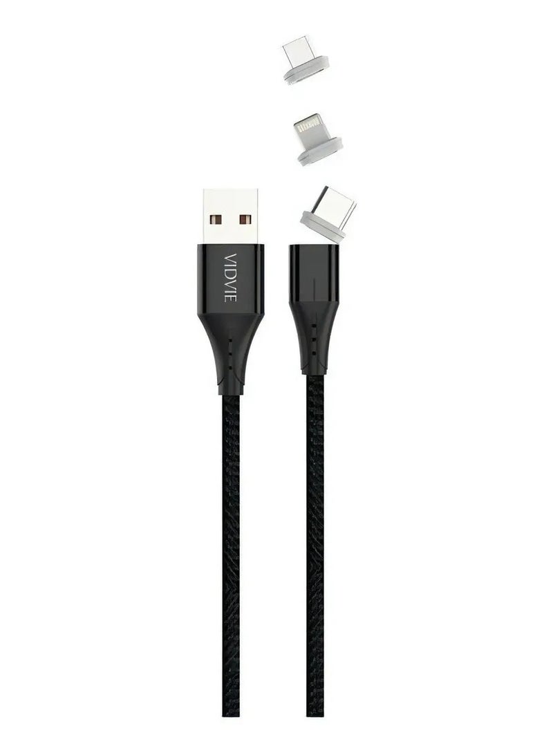 Vidvie USB To Type-C Data Sync And Charging Cable Black - Image 1